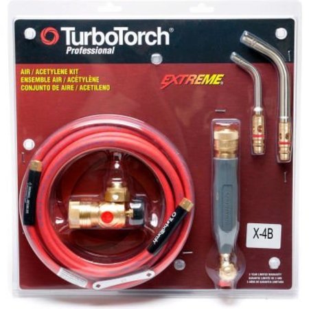 ESAB WELDING & CUTTING TurboTorchÂ Extreme Â Standard Torch Kits, X-4B A/C & Refrig Kit, Air Acetylene, 12' Hose 0386-0336